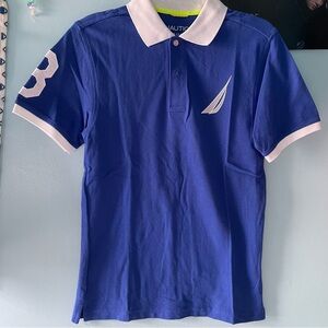 Nautica Kids Polo Shirt in Blue with White Accents